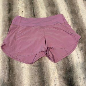 Lulu Lemon Pink/Lavender speed up shorts